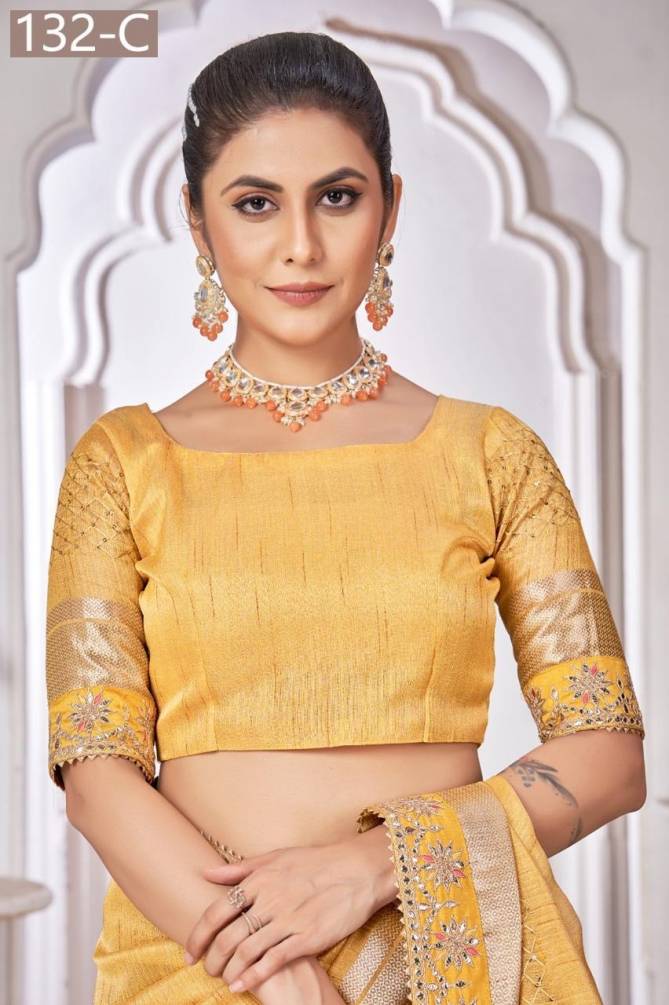 Sumitra 132 C Top Dayed Work Designer Saree Wholesale Shop In India

